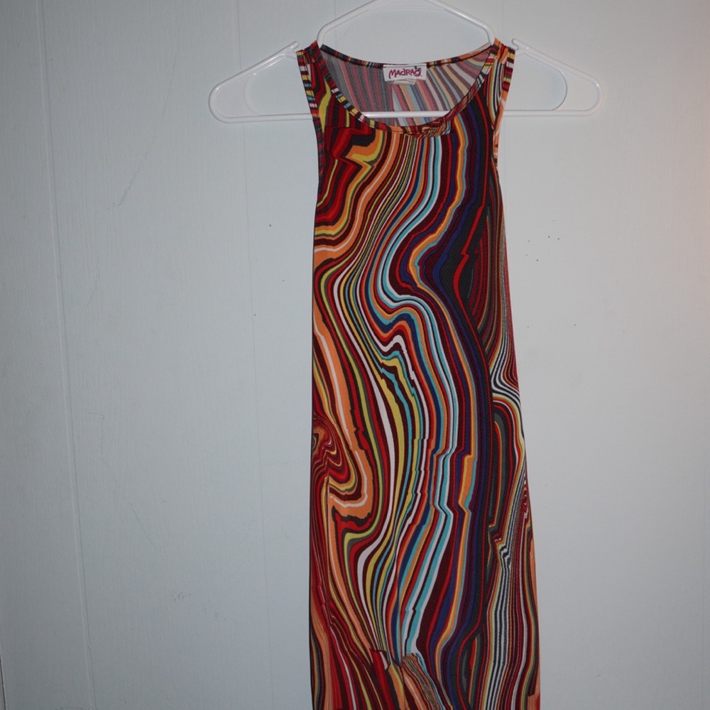 Colorful Wave Pattern Maxi Dress